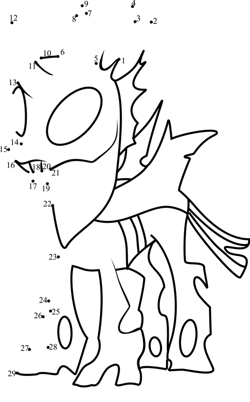 Thorax-Mature-My-Little-Pony-Dot-To-Dot printable dot to dot worksheet