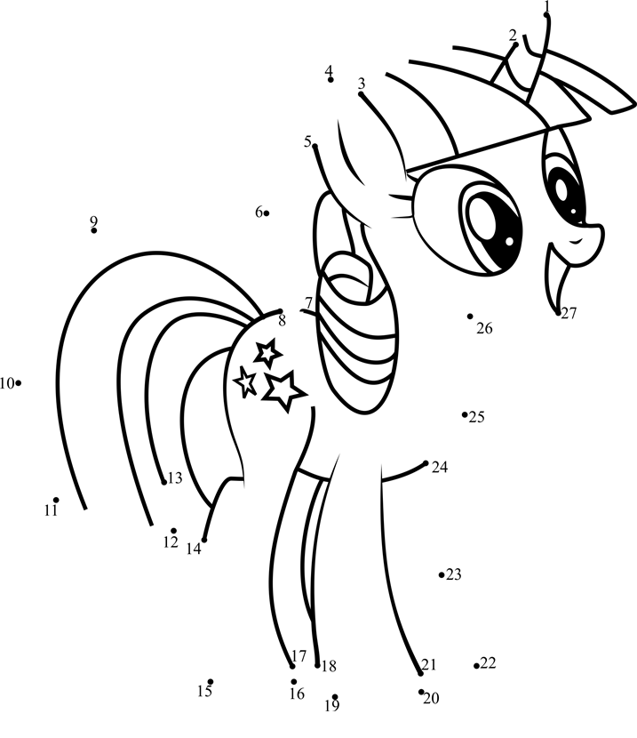 Twilight-Velvet-My-Little-Pony-Dot-To-Dot printable dot to dot worksheet