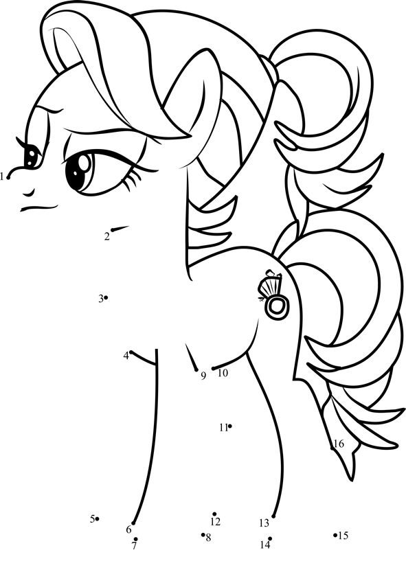 Young-Spoiled-Rich-My-Little-Pony-Dot-To-Dot dot to dot worksheets