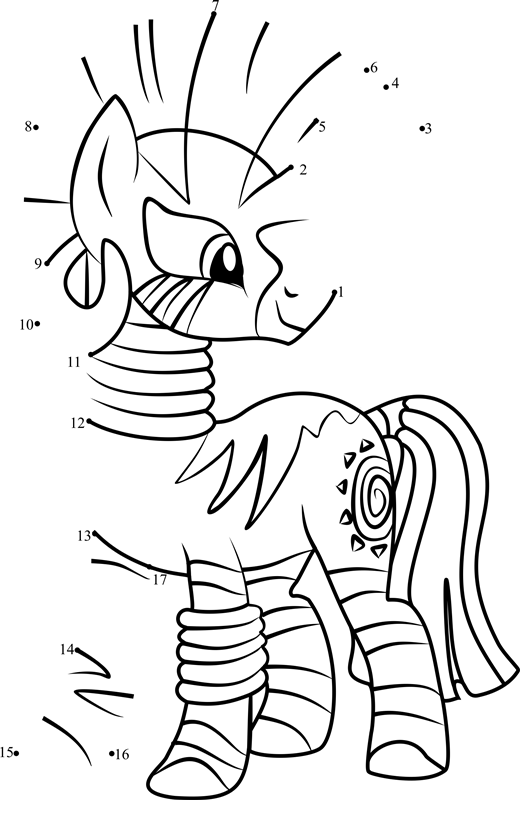 Zecora-My-Little-Pony-Dot-To-Dot printable dot to dot worksheet