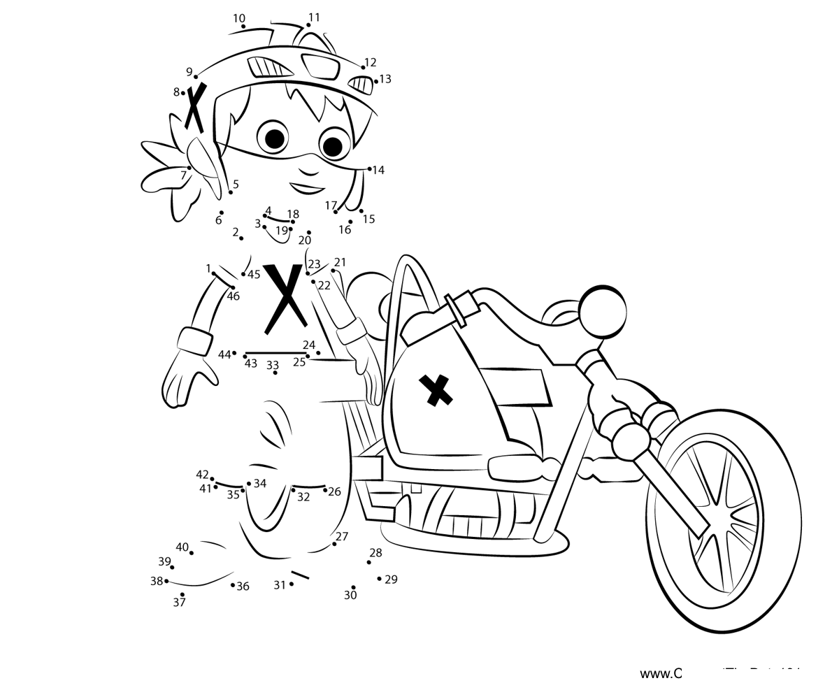 Danny-Paw-Patrol printable dot to dot worksheet