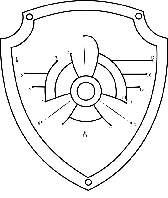 Skye-Badge-Dot-To-Dot dot to dot worksheets