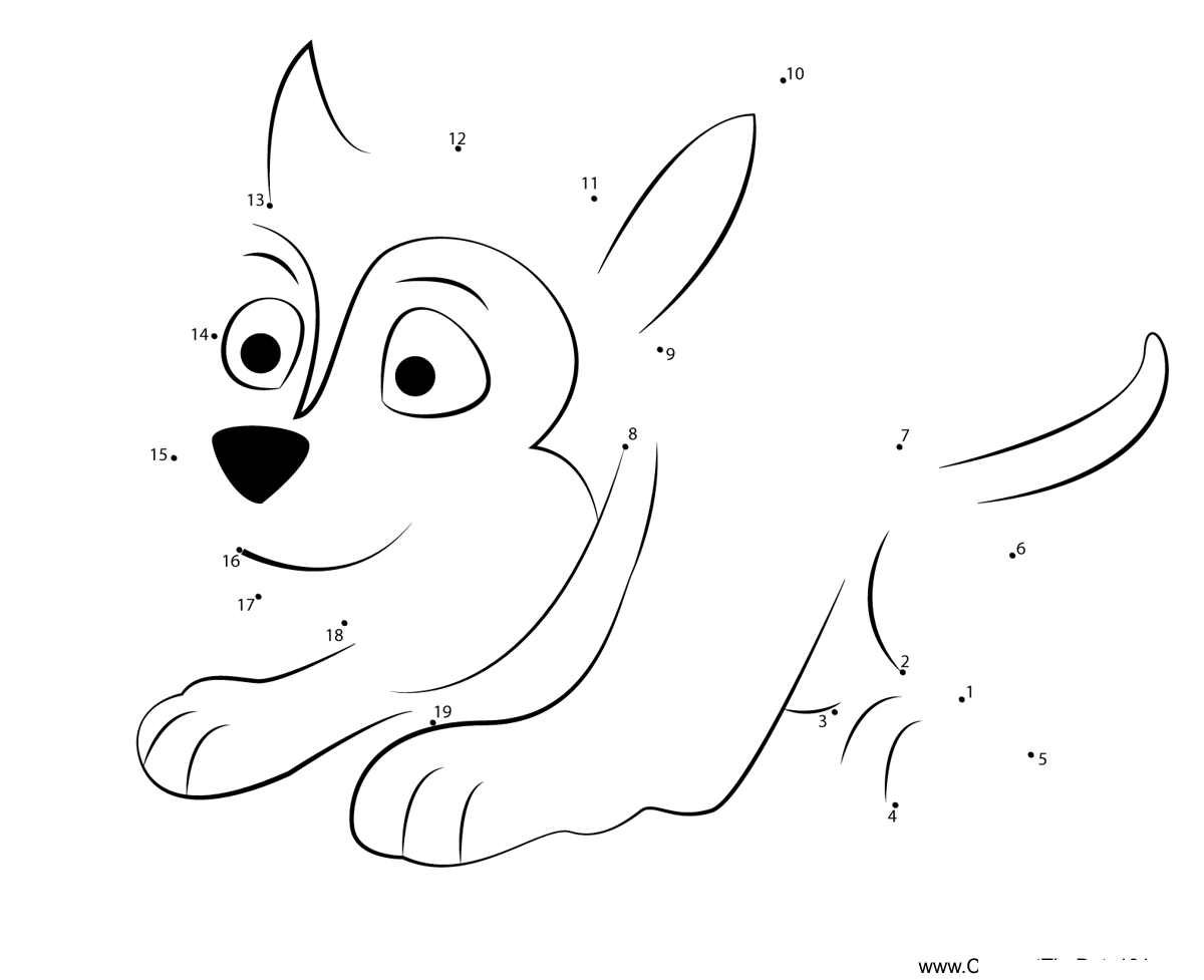 Sylvia-Paw-Patrol printable dot to dot worksheet