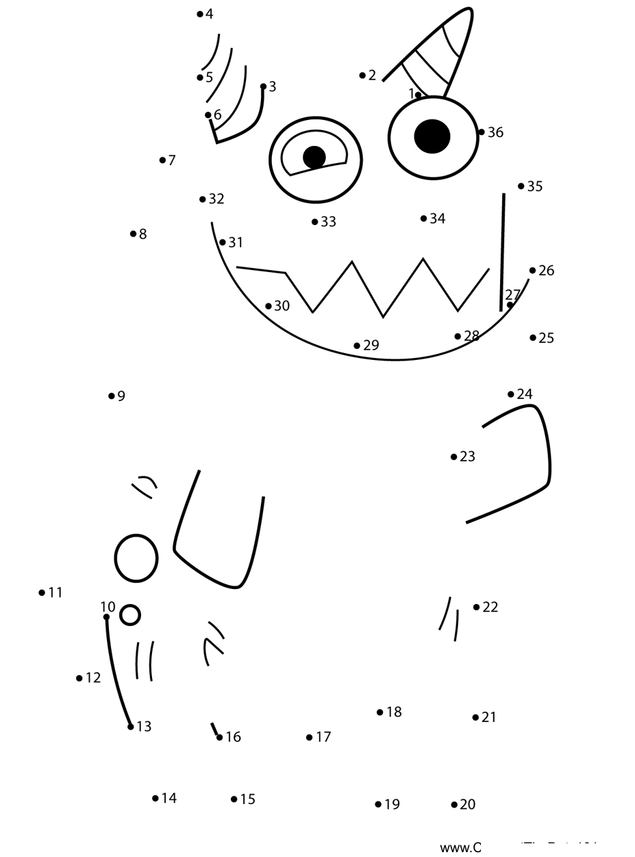 Snargg-Plory-And-Yoop printable dot to dot worksheet