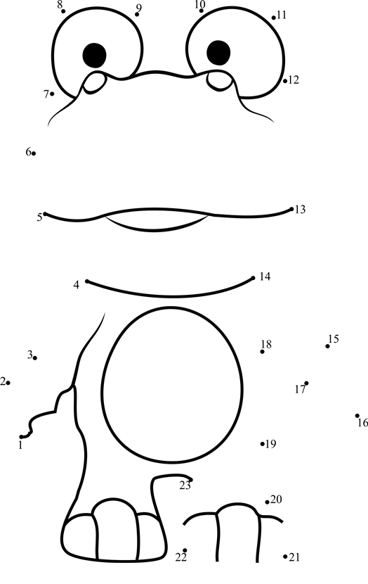 Crong-Pororo-The-Little-Penguin-Dot-To-Dot printable dot to dot worksheet