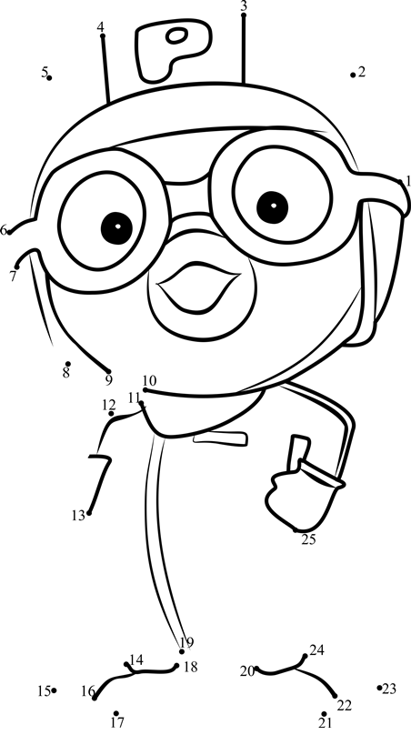 Pororo-Pororo-The-Little-Penguin-Dot-To-Dot dot to dot worksheets