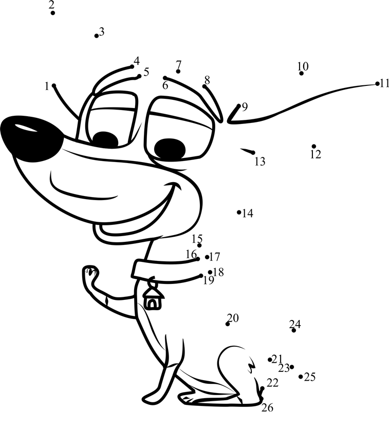 Antonio-Pound-Puppies-Dot-To-Dot dot to dot worksheets