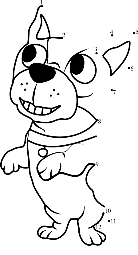 Bobo-Pound-Puppies-Dot-To-Dot printable dot to dot worksheet