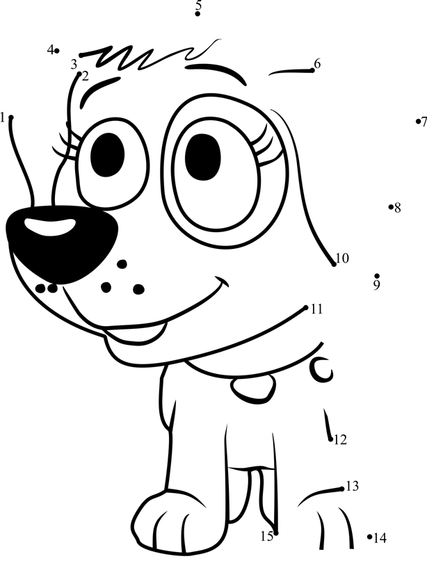 Checkers-Pound-Puppies-Dot-To-Dot printable dot to dot worksheet