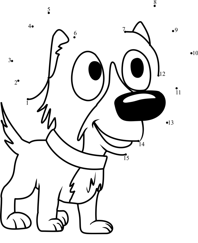 Chip-Pound-Puppies-Dot-To-Dot printable dot to dot worksheet