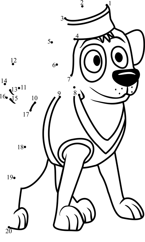 Chuckles-Pound-Puppies-Dot-To-Dot printable dot to dot worksheet