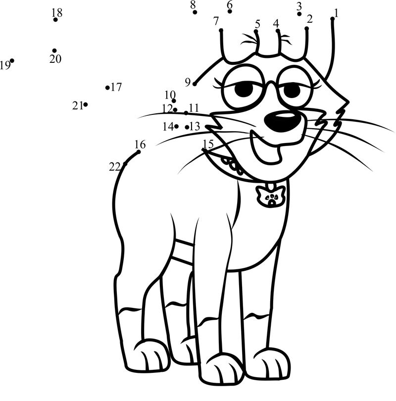 Fluffy-Pound-Puppies-Dot-To-Dot printable dot to dot worksheet