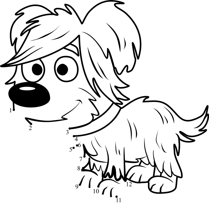 Hairy-Pound-Puppies-Dot-To-Dot dot to dot worksheets