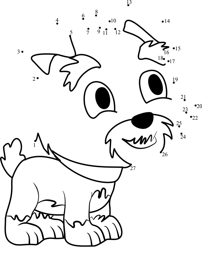 Humphrey-Pound-Puppies-Dot-To-Dot dot to dot worksheets