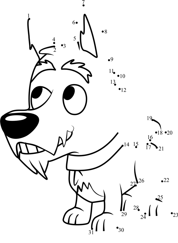 Jackpot-Pound-Puppies-Dot-To-Dot printable dot to dot worksheet