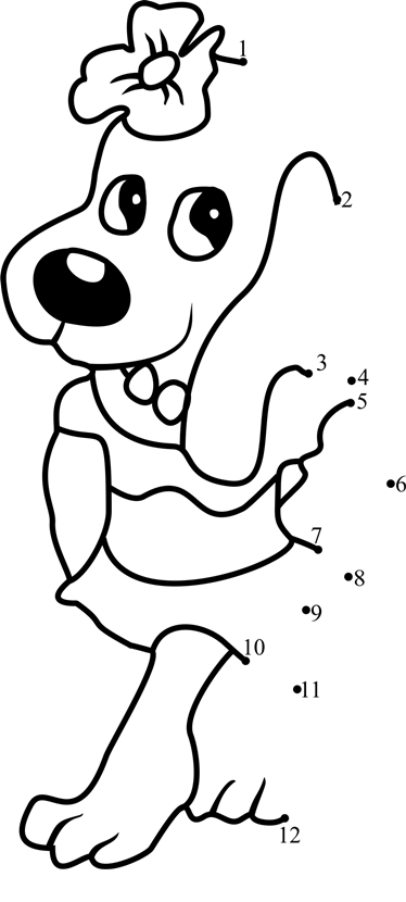 Nose-Marie-Pound-Puppies-Dot-To-Dot printable dot to dot worksheet