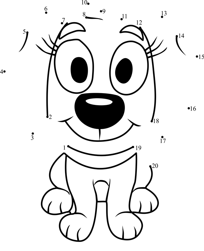 Piper-Pound-Puppies-Dot-To-Dot dot to dot worksheets