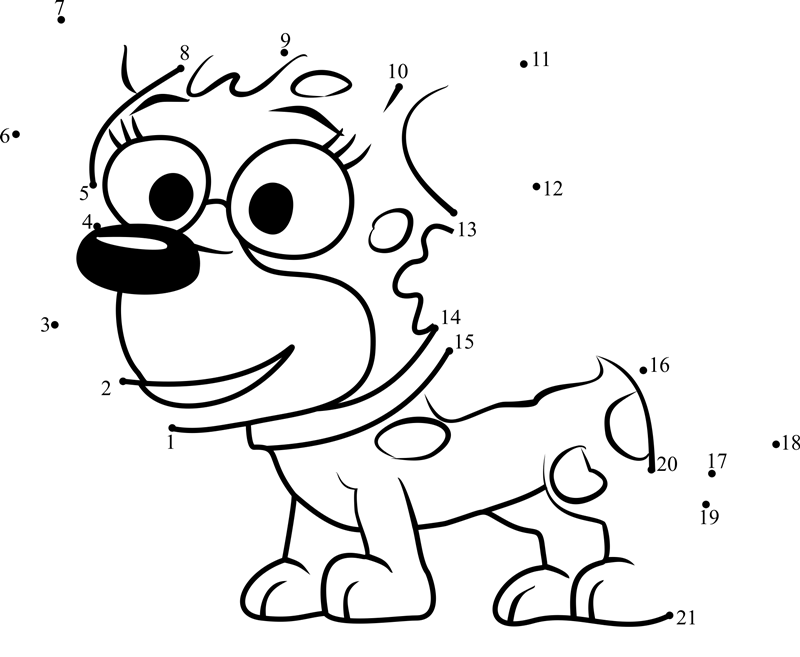 Pooches-Pound-Puppies-Dot-To-Dot dot to dot worksheets