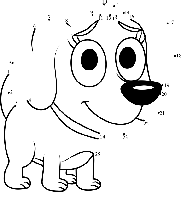 Poopsie-Pound-Puppies-Dot-To-Dot printable dot to dot worksheet