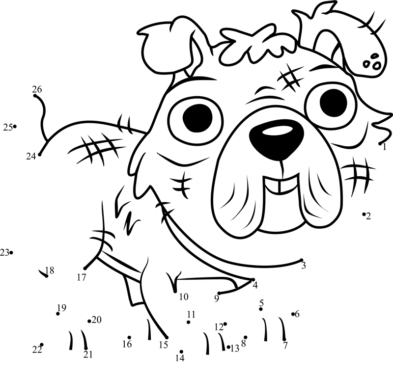 Stuffy-Pound-Puppies-Dot-To-Dot dot to dot worksheets