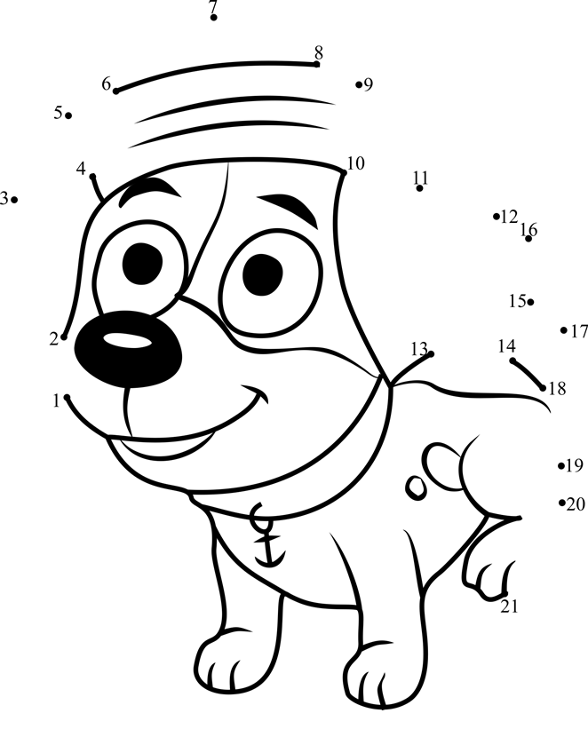 Suds-Pound-Puppies-Dot-To-Dot printable dot to dot worksheet