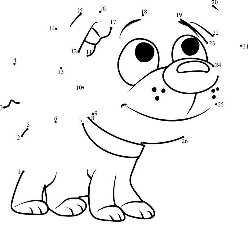 Wagster-Pound-Puppies-Dot-To-Dot printable dot to dot worksheet