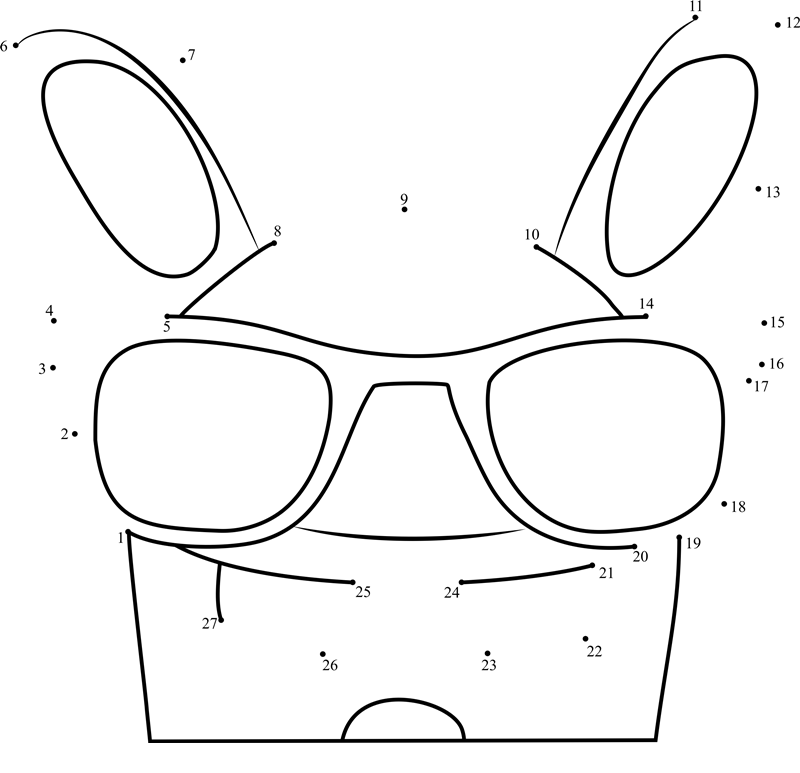 Cool-Rabbid-Dot-To-Dot dot to dot worksheets