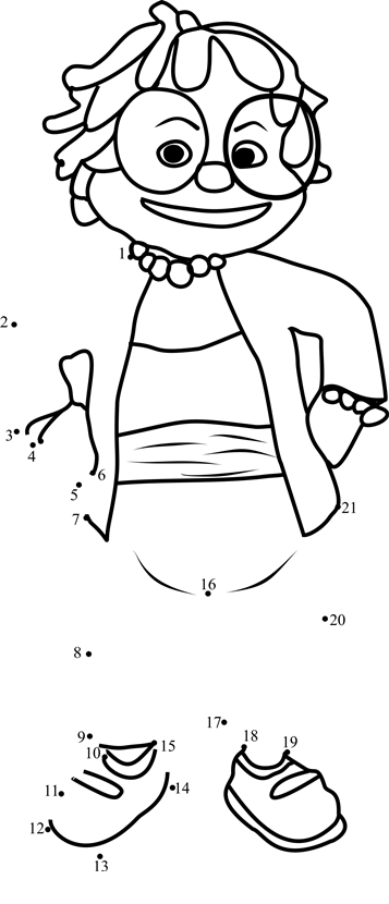 Grandma-Dot-To-Dot printable dot to dot worksheet