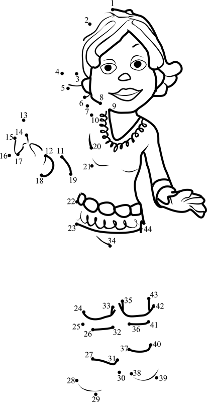 Susie-Dot-To-Dot printable dot to dot worksheet