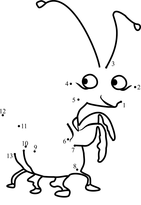 Mantis-Dot-To-Dot dot to dot worksheets