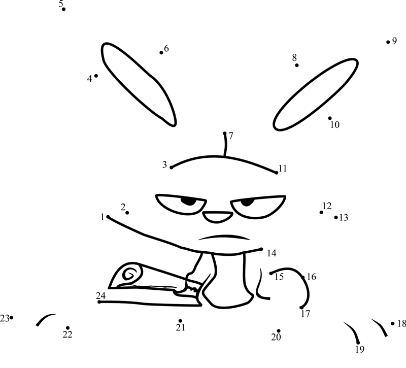 Rabbit-Is-Mad-Dot-To-Dot dot to dot worksheets