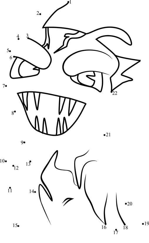 Darkfurnace-Slugterra-Dot-To-Dot printable dot to dot worksheet