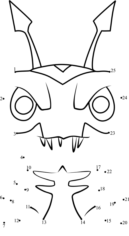 Nightgeist-Slugterra-Dot-To-Dot printable dot to dot worksheet