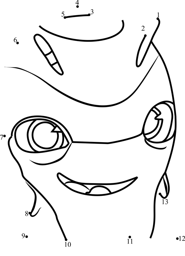 Slicksilver-Slugterra-Dot-To-Dot printable dot to dot worksheet