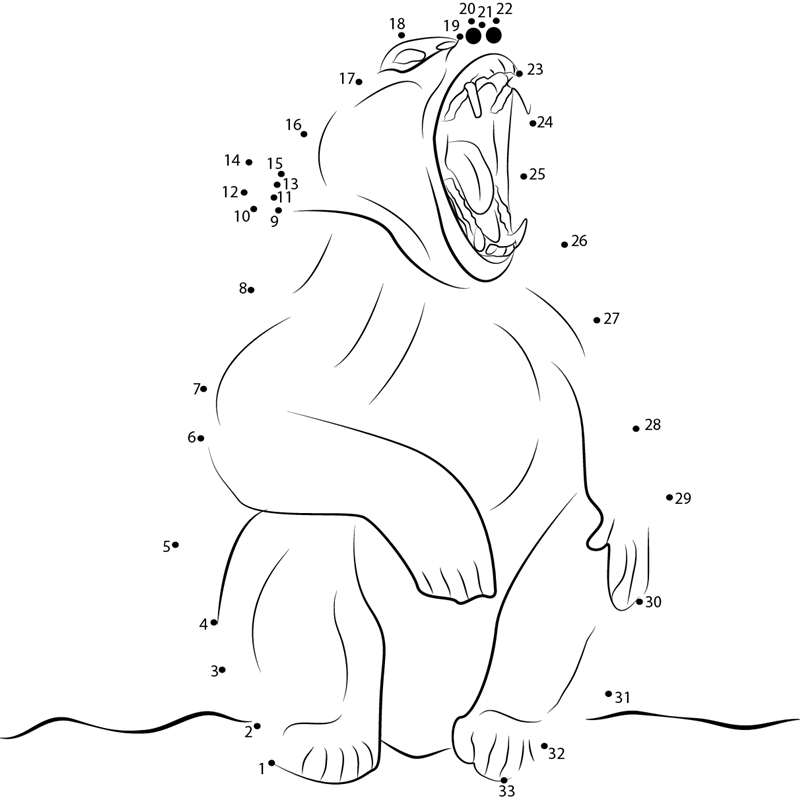 Angry Baboon dot to dot worksheets