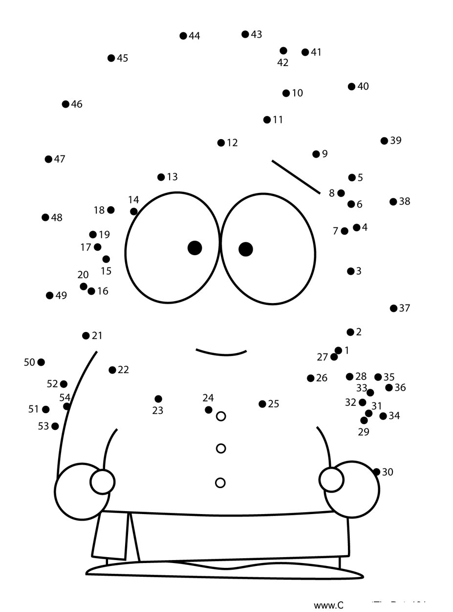 Alison-Cider-Soth-Park printable dot to dot worksheet