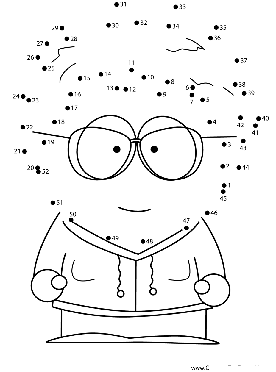 Burger-Garrett-Soth-Park printable dot to dot worksheet