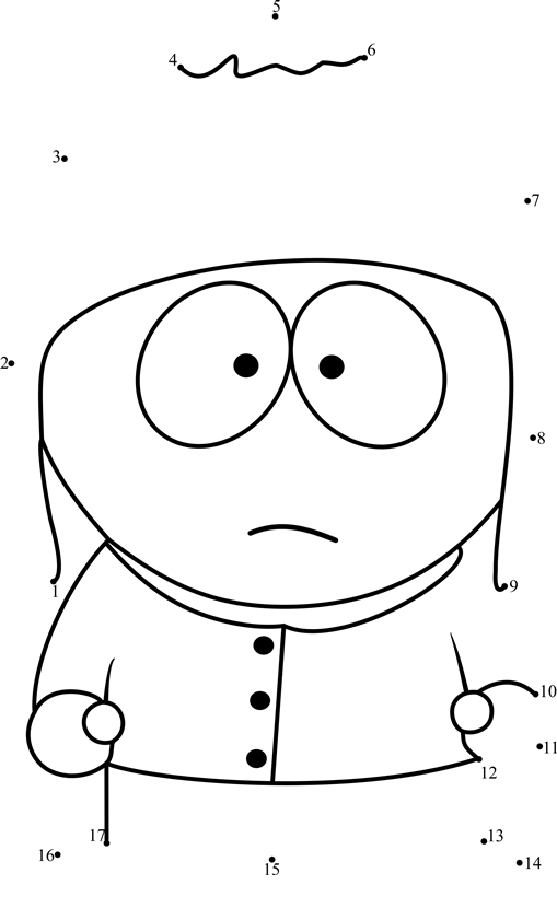 Craig-Tucker-From-South-Park-Dot-To-Dot dot to dot worksheets