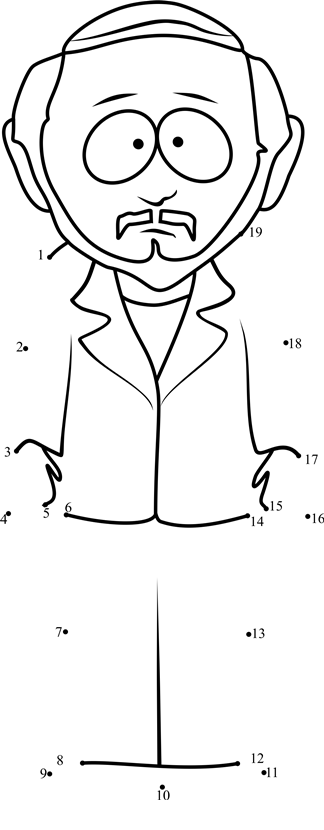 Gerald-Broflovski-From-South-Park-Dot-To-Dot dot to dot worksheets