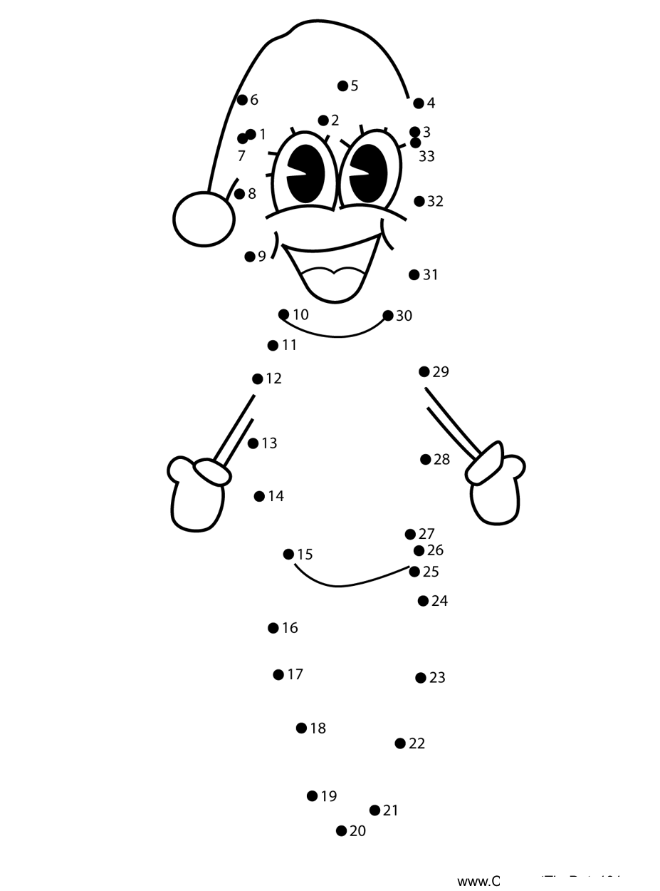 Mr-Hankey-South-Park printable dot to dot worksheet