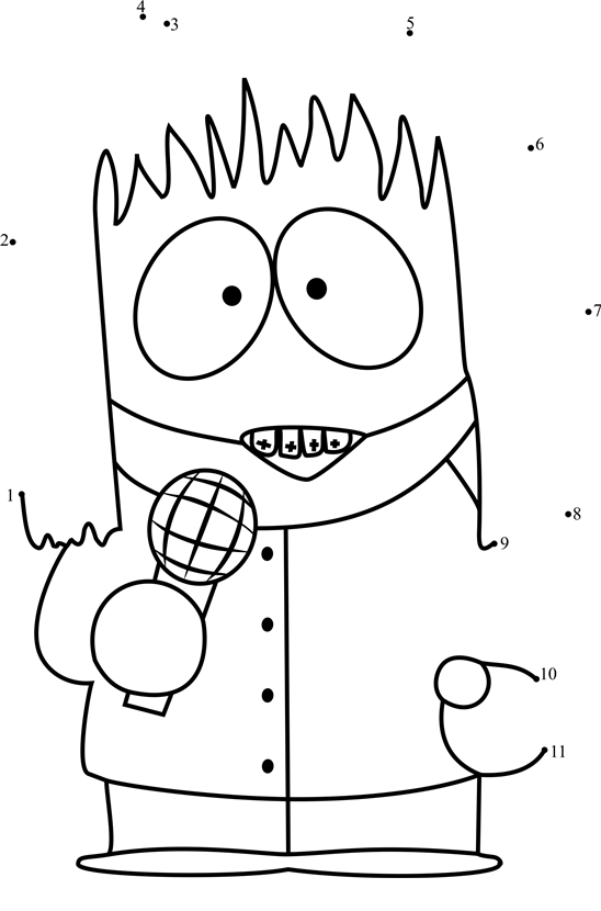 Shelly-Marsh-From-South-Park-Dot-To-Dot dot to dot worksheets