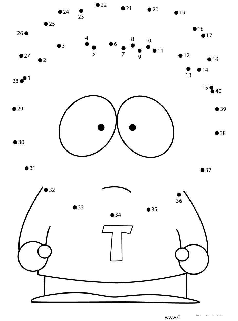 Tolkien-Black-South-Park dot to dot worksheets