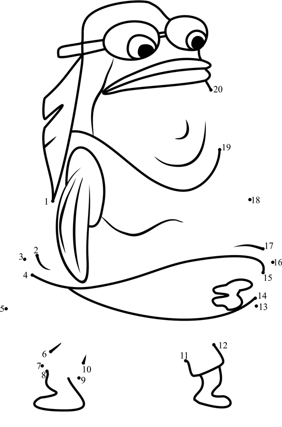 Bubble-Bass-Dot-To-Dot printable dot to dot worksheet