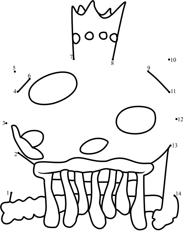 King-Jellyfish-Dot-To-Dot printable dot to dot worksheet