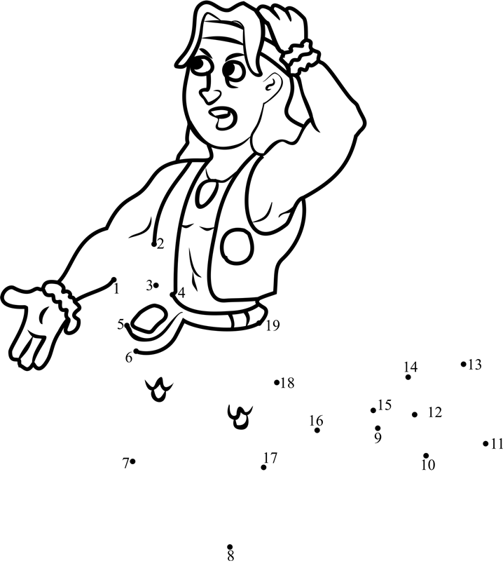 Prince-Triton-Dot-To-Dot dot to dot worksheets