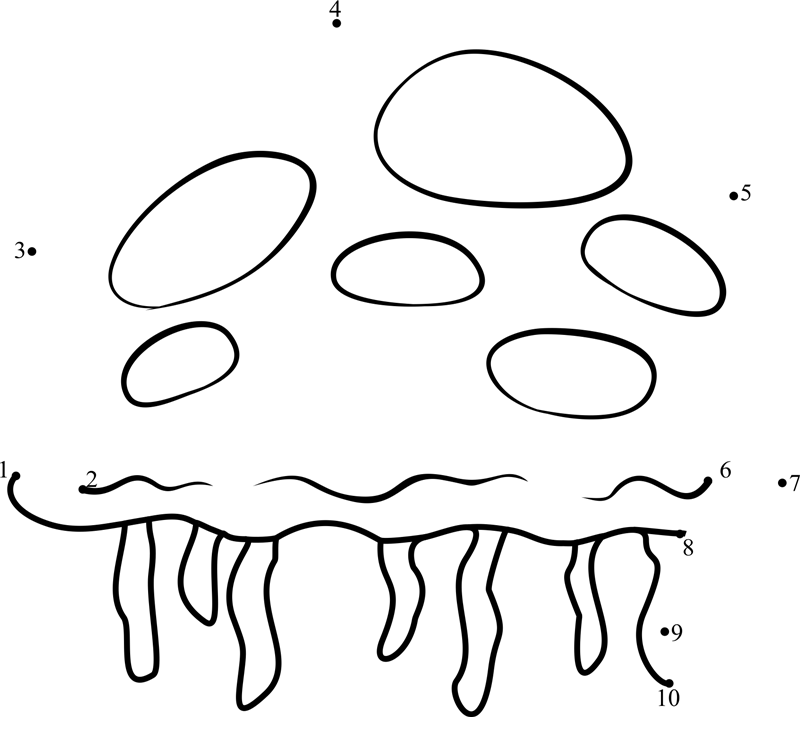 Queen-Jellyfish-Dot-To-Dot dot to dot worksheets