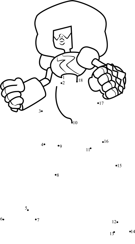 Garnet-Dot-To-Dot dot to dot worksheets