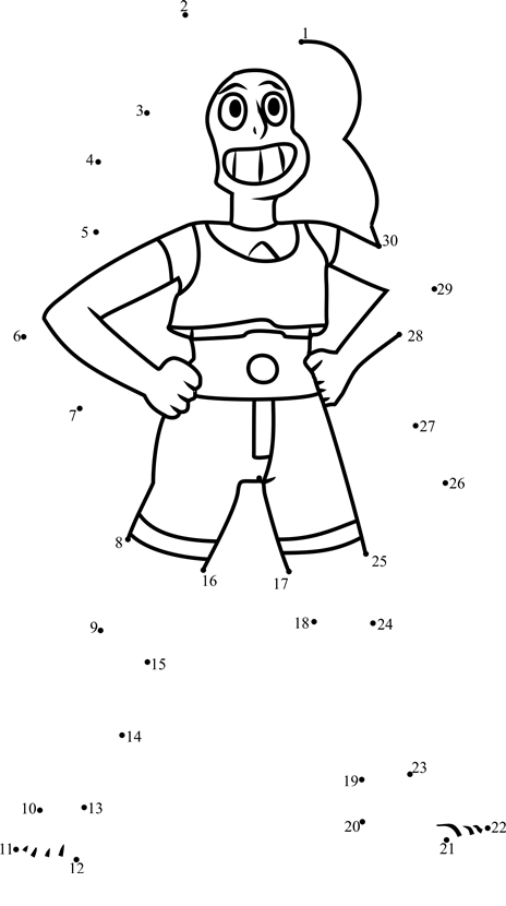 Stevonnie-Dot-To-Dot printable dot to dot worksheet