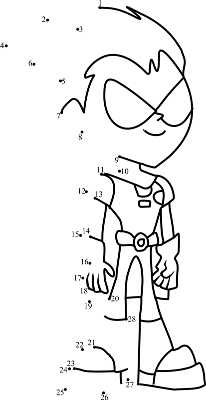 Robin-Teen-Titans-Go-Dot-To-Dot dot to dot worksheets