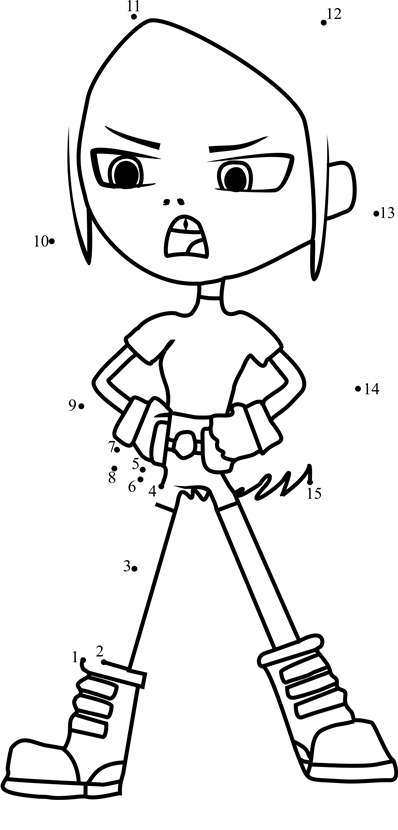 Terra-Teen-Titans-Go-Dot-To-Dot printable dot to dot worksheet